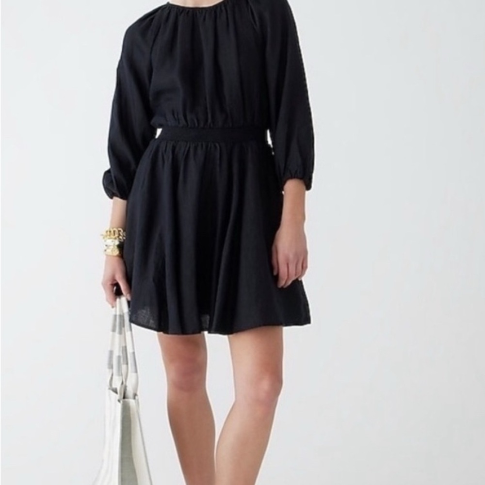 J.Crew Black Palermo Dress – Classic Fit & Flare, Wedding Guest or Workwear